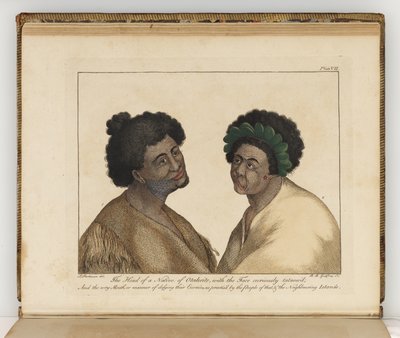The Head of a Native of Otaheite, Illustration from A Journal of a Voyage to the South Seas: In His Majesty